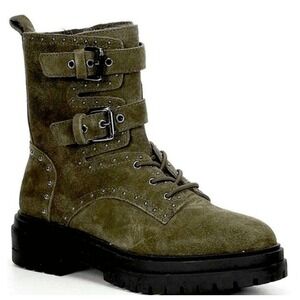 Chelsea & Violet Rhea Suede Combat Boot